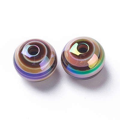 Stripe Resin Beads RESI-B014-01B-07-1
