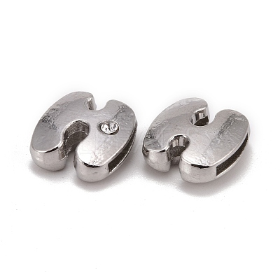 Letter Slider Beads for Watch Band Bracelet Making X-ALRI-O012-H-NR-1