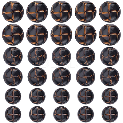 90Pcs 3 Styles Plastic Buttons BUTT-CY0001-10B-1