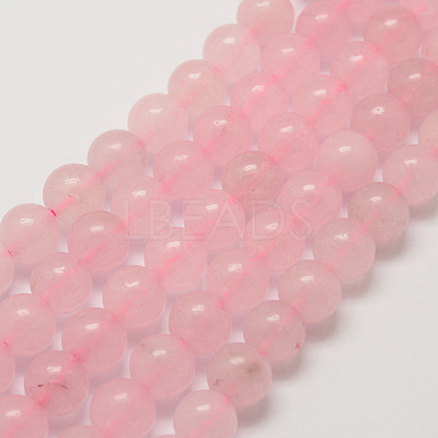 Natural Rose Quartz Bead Strands G-G735-46-4mm-1