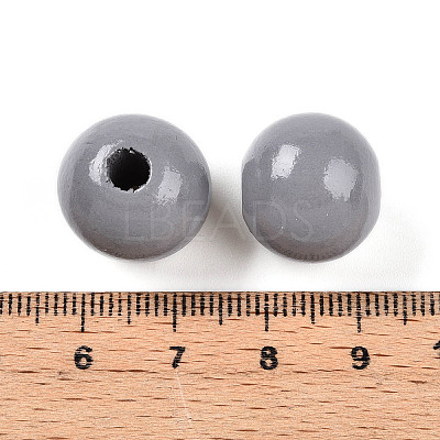 Painted Natural Wood Beads WOOD-A018-16mm-10-1