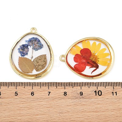 Alloy Resin Pendants RE-CBA591C-03G-1