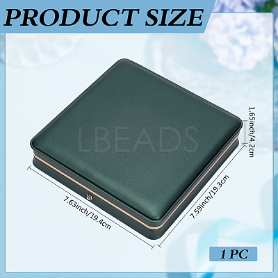 Imitation Leather Pure Color Flip-open Gift Boxes CON-WH0095-238A-01-1