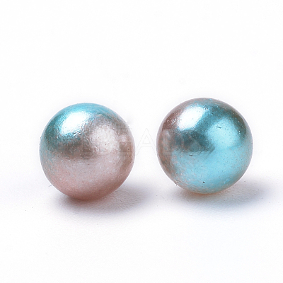 Rainbow Acrylic Imitation Pearl Beads OACR-R065-6mm-A09-1