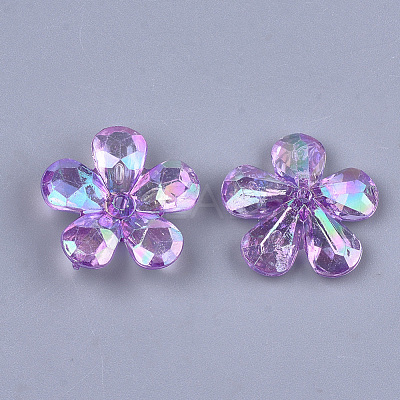 Transparent Acrylic Bead Caps TACR-T007-05E-1