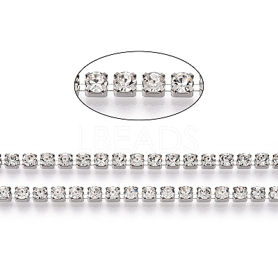 Iron Rhinestone Strass Chains CH-YW0003-01B-NF-1