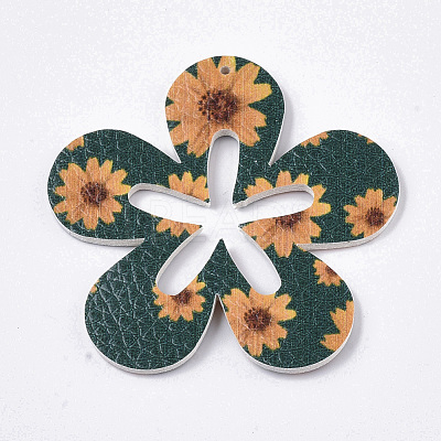 PU Leather Big Pendants FIND-R072-08-A15-1