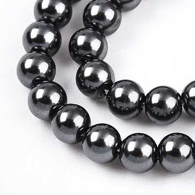 Baking Paint Pearlized Glass Pearl Bead Strands HY-N002-3mm-A02-1