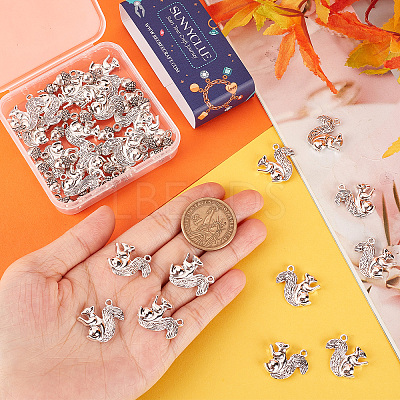 60Pcs 2 Style Alloy Charms TIBEP-SC0002-32-1