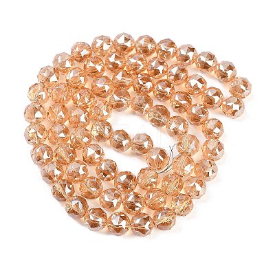 Transparent Electroplate Glass Beads Strands EGLA-N002-34C-C26-1