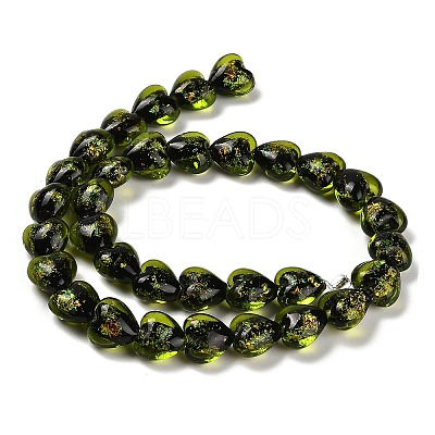 Handmade Dichroic Foil Glass Beads Strands DICH-U001-03H-1