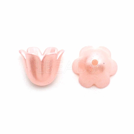 Spary Painted Acrylic Beads ACRP-WH0001-02B-1