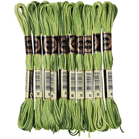 10 Skeins 6-Ply Polyester Embroidery Floss OCOR-CY0004-38K-1