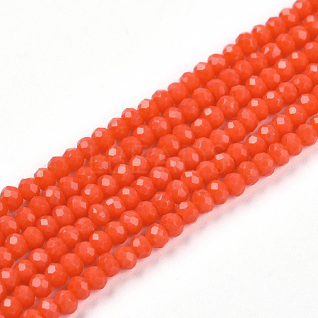 Opaque Solid Color Imitation Jade Glass Beads Strands EGLA-A044-P1mm-D03-1