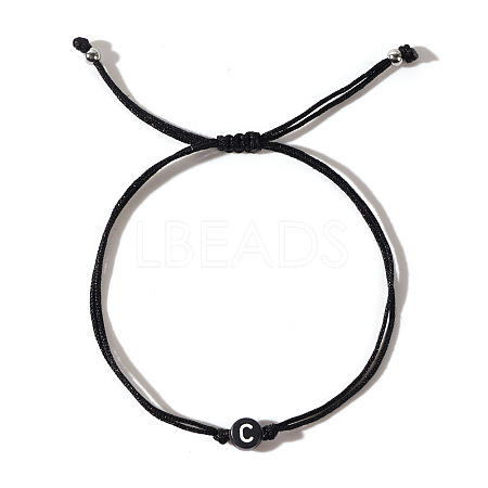 Stylish Minimalist Steel Bead Round Alphabet Double Rope Men's Bracelet GX4208-3-1