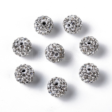 Grade A Rhinestone Pave Disco Ball Beads RB-Q102-12-1