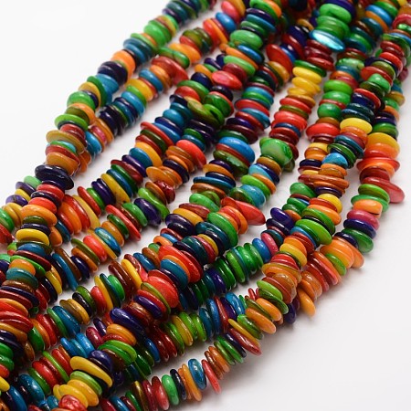 Natural Freshwater Shell Beads Strands X-SHEL-E355-15-1