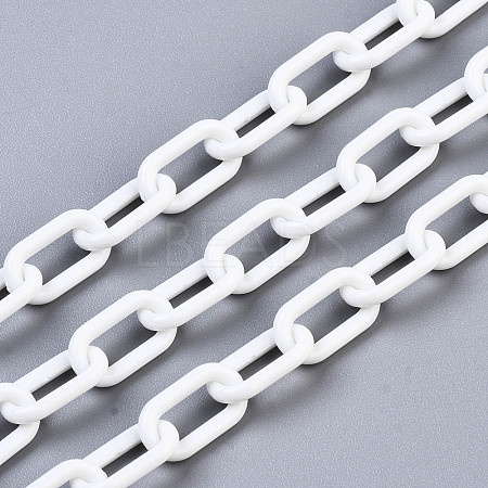 Handmade Opaque Acrylic Paperclip Chains KY-S166-002K-1