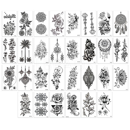 Removable Temporary Water Proof Tattoos Paper Stickers DIY-WH20009-94B-1