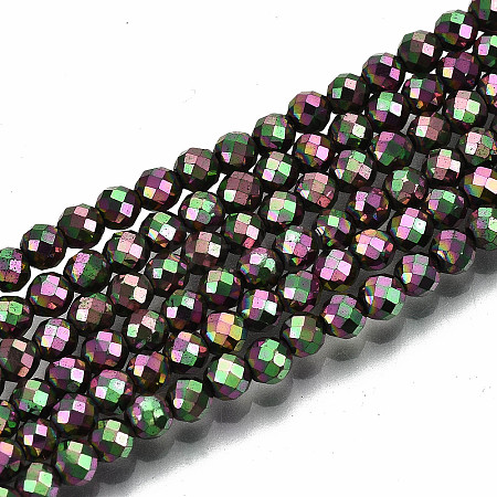 Electroplate Non-magnetic Synthetic Hematite Beads Strands G-T114-60A-06-1