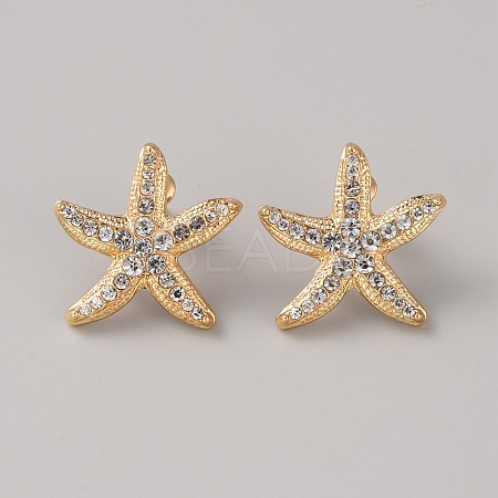 Alloy Rhinestone Stud Earrings EJEW-WH0012-128G-1