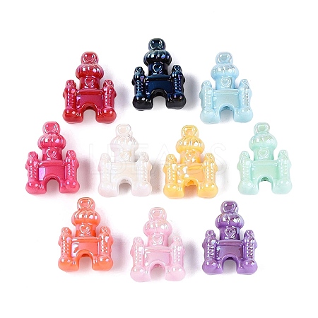 UV Plating Opaque Acrylic Beads OACR-N165-05-1