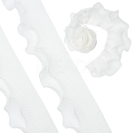 5 Yards 2-Layer Polyester Pleated Ribbon OCOR-FG0002-05B-1