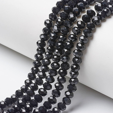 Opaque Solid Color Imitation Jade Glass Beads Strands X-EGLA-A044-P8mm-D18-1