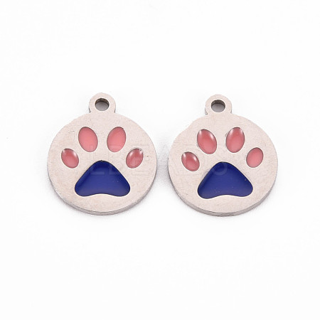 304 Stainless Steel Enamel Charms STAS-Q242-039A-1
