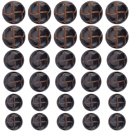 90Pcs 3 Styles Plastic Buttons BUTT-CY0001-10B-1
