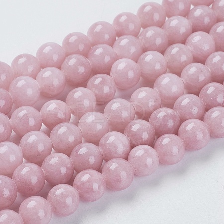 Natural Yellow Jade Beads Strands X-G-G598-8mm-YXS-05-1