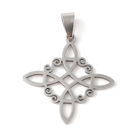 Non-Tarnish Hollow Out 201 Stainless Steel Pendants STAS-G330-01B-P-1