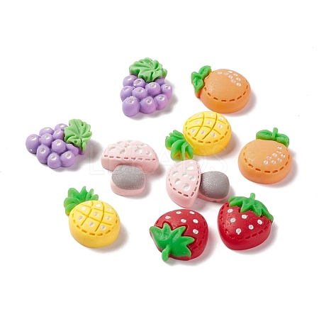 Opaque Resin Decoden Cabochons RESI-G031-23-1