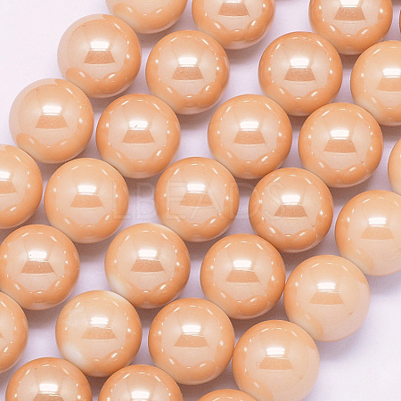 Glass Pearl Beads Strands HY-G001-6mm-A01-1