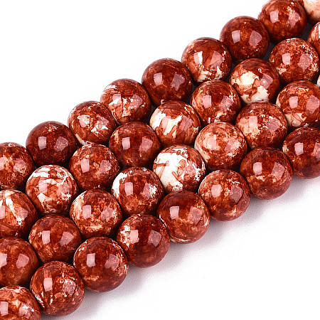 Baking Paint Glass Beads Strands DGLA-N016-10mm-06-1