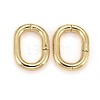 Brass Twister Clasps X-KK-F821-02G-2