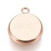 Ion Plating(IP) 304 Stainless Steel Pendant Cabochon Settings STAS-K202-03D-RG-2
