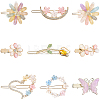 4 Bags 2 Styles Alloy & Resin Clip Hair Barrettes PHAR-SC0001-005-7