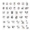 Kissitty 38pcs 19 style Tibetan Style Alloy European Beads FIND-KS0001-21-2