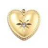 304 Stainless Steel Rhinestone Pendants STAS-R155-035E-G-1