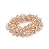 Transparent Electroplate Glass Beads Strands X-EGLA-F152A-PL02-2