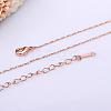 Fine Rose Gold Plated Tin Alloy Snake Chain Fine Necklaces NJEW-BB10174-18-2