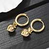 Brass Cubic Zirconia Hoop Earrings EJEW-Q015-01G-C-4