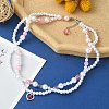 Alloy Heart Pendant Necklace NJEW-FZ00004-11-1