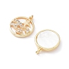Rack Plating Brass Shell Pendants KK-A183-29G-2