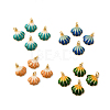 Brass Enamel Shell Shaped Charms KK-H002-35G-RS-1