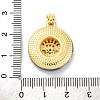 Brass Pendants with Cubic Zirconia and Glass KK-D536-21G-02-3