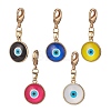 Evil Eye Glass Pendants Decorations HJEW-JM00885-1