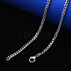 Non-Tarnish Men's 304 Stainless Steel Cuban Link Chain Necklace NJEW-S420-002P-4