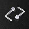 Acrylic L-Shaped Nose Ring AJEW-YW0001-06G-3